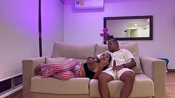 Stepmom and stepson cum in her mouth