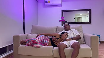 Stepmom and stepson cum in her mouth