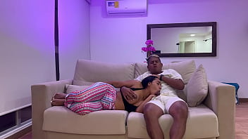 Stepmom and stepson cum in her mouth