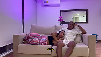 Stepmom and stepson cum in her mouth