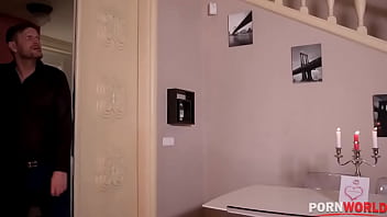 Titty fucking in the bathroom with sexy wife josephine makes him cum hard gp1030