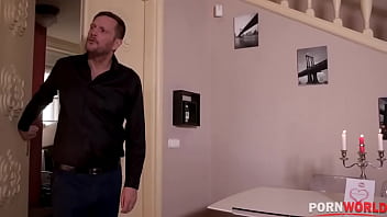 Titty fucking in the bathroom with sexy wife josephine makes him cum hard gp1030