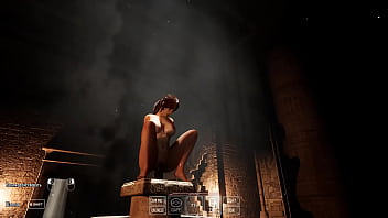 A thick mysterious totem dildo visits lara's hole 3d hentai