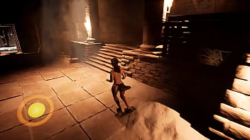 A thick mysterious totem dildo visits lara's hole 3d hentai