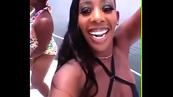 Ebony chick flashing ass and boobs in public bikini antvasima