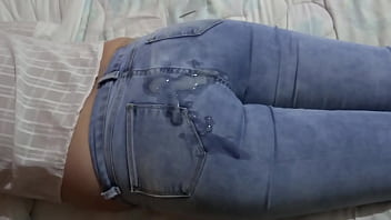 Stepson gives me full cumshots on my face mouth hairy pussy ass and tits