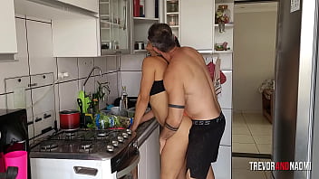 Kitchen Surprise Turns Into Hardcore Fucking All Over The House thumbnail