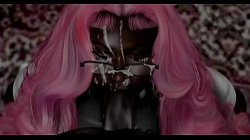 Black milf sucks dick sloppy till it busts and doesn't stop