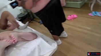 Double vaginal & anal creampie foursome with rimming nymphos