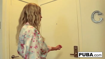 Blonde milf has a lesbian massage