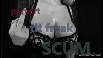 Boob worshiper degrade by goddess