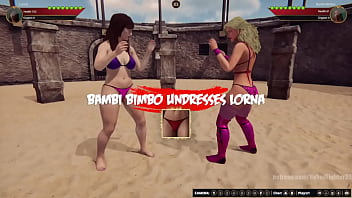 Lorna vs bambi nf3d lesbian no rules combat