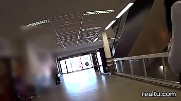 Enchanting czech kitten is seduced in the hypermarket and rode in pov