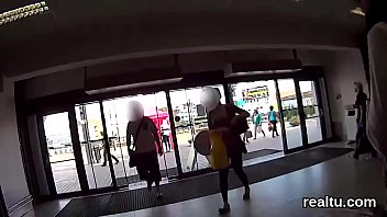 Enchanting czech kitten is seduced in the hypermarket and rode in pov