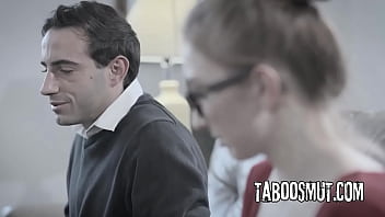 Nerdy blonde teen fucked by a stranger