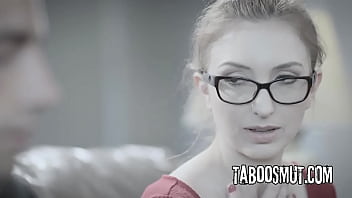 Nerdy blonde teen fucked by a stranger