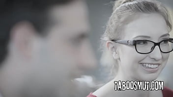 Nerdy blonde teen fucked by a stranger