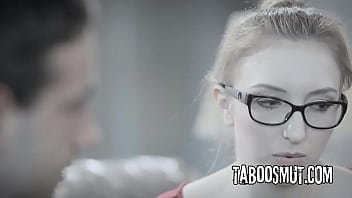 Nerdy blonde teen fucked by a stranger