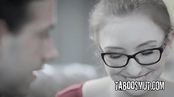 Nerdy blonde teen fucked by a stranger