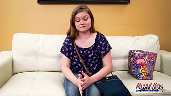 Petite busty coed lauren sucks a cock before she gets banged and jizzed