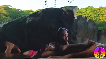 Trailer being fucked by her lover in the river in public and he came in my mouth