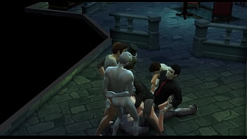 Vampire gangbang in secret lair