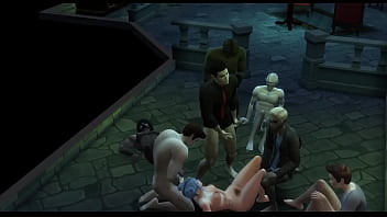 Vampire gangbang in secret lair