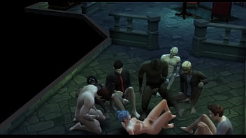 Vampire gangbang in secret lair