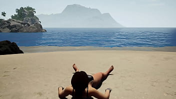 The ancient statue has awakened and is now rhythmically pounding lara in all her holes 3d hentai game animation