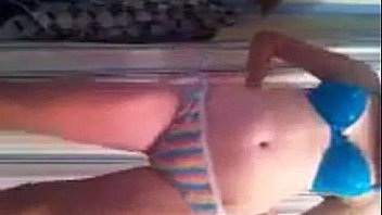 Blonde stripping on camera