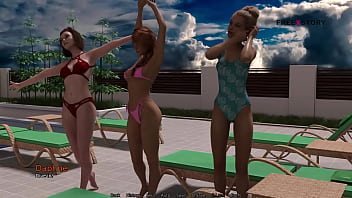 My dorm 4 games in pool mark playing with his stepsister and her friends