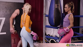Sporty housewives offering pussy for the boxing coach