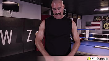 Sporty housewives offering pussy for the boxing coach Sporty housewives offering pussy for the boxing coach