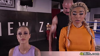 Sporty housewives offering pussy for the boxing coach