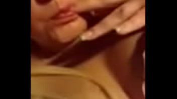 Blonde tattooed tanned girl playing with herself