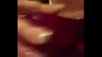 Blonde tattooed tanned girl playing with herself