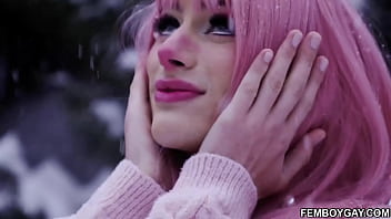 Femboy Cutie Looks Even Cuter Riding Cock thumbnail