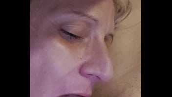 Young girl worships big dick