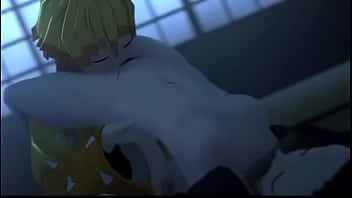 A demon hunter and a demoness secretly have fun with each other at night