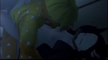 A demon hunter and a demoness secretly have fun with each other at night