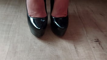 Spit and high heels shoes