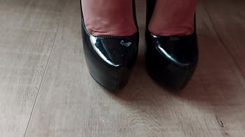 Spit and high heels shoes
