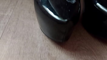 Spit and high heels shoes