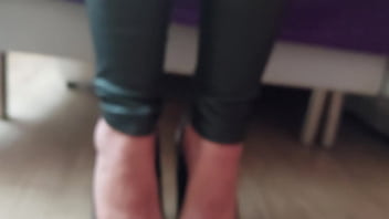 Spit and high heels shoes