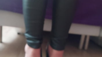 Spit and high heels shoes