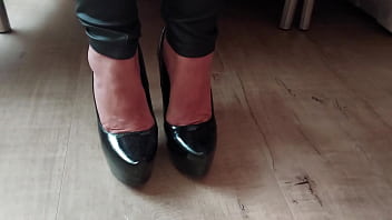 Spit and high heels shoes