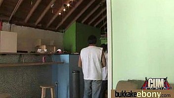 Ebony babe have a hot group fuck 19