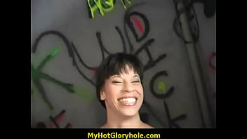 Sucking strangers cocks through a gloryhole 28