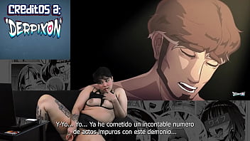 Puta otaku se masturba viendo su anime favorito