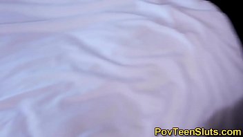 Small tits teen fucks pov